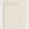 Anniversaries & Birthdays