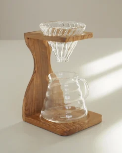 Kaffebryggersæt i oliventræ