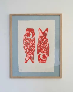 Koinobori (linoleumstryk)