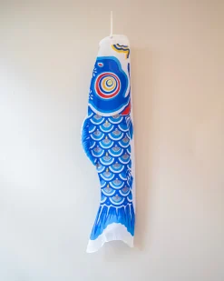 Koinobori vimpel 80 cm (blå)