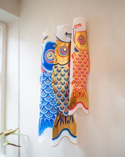 Koinobori vimpel 80 cm (blå)