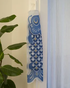 Koinobori vimpel 75 cm (blå)