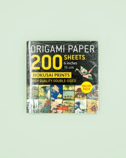 Origami papirblok med Hokusai motiver (200 ark - 15x15 cm)