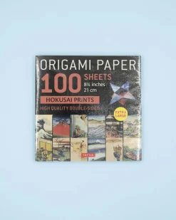 Origami papirblok med Hokusai motiver (100 ark - 21x21 cm)