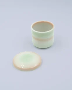 Pastelgrøn lågkrukke
