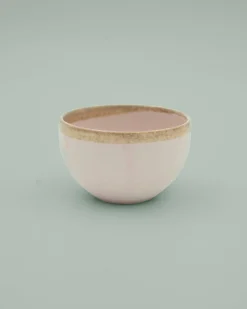 Rosa kop med brun kant