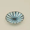 Soyaskål med blå og brune striber